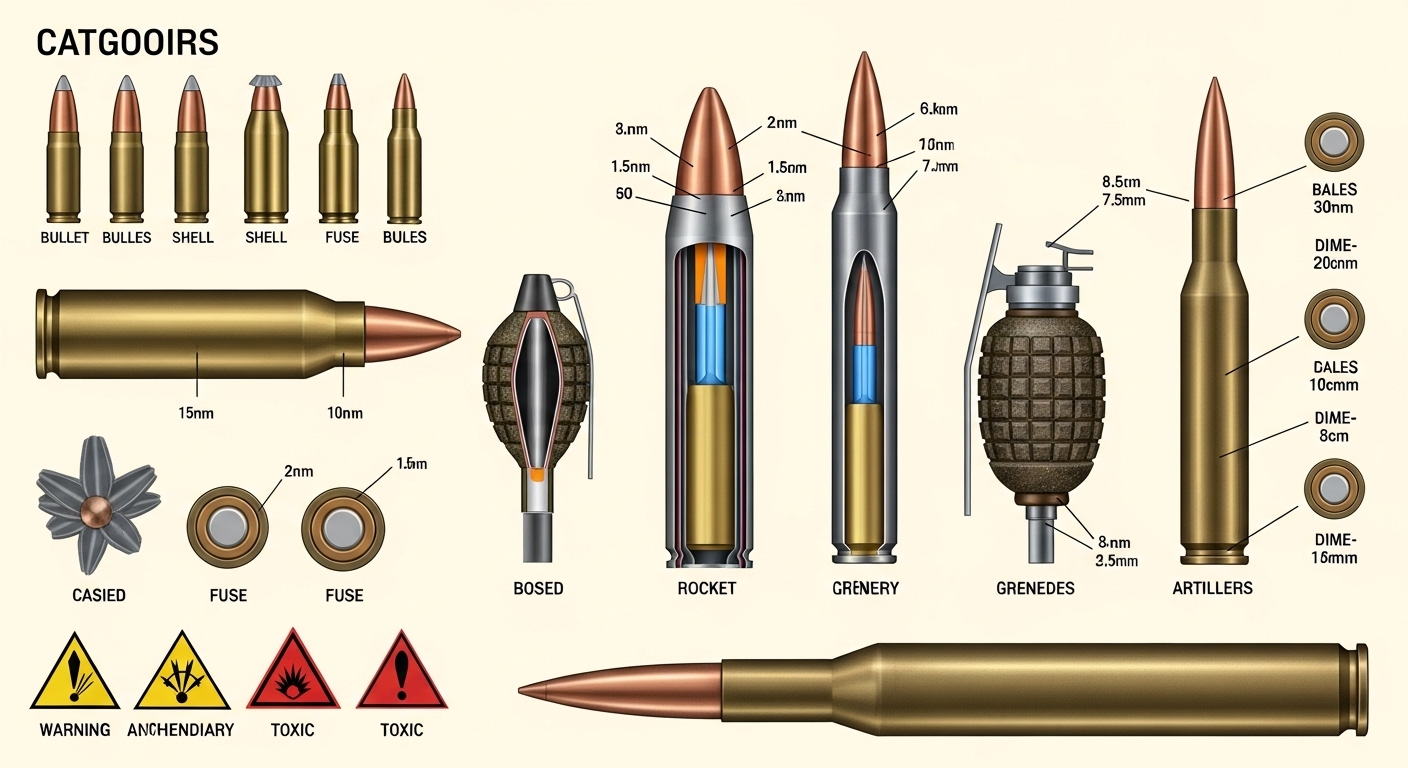 Militärische Munition: Klassifizierung, Gefahren und der Markt für inerte Stücke