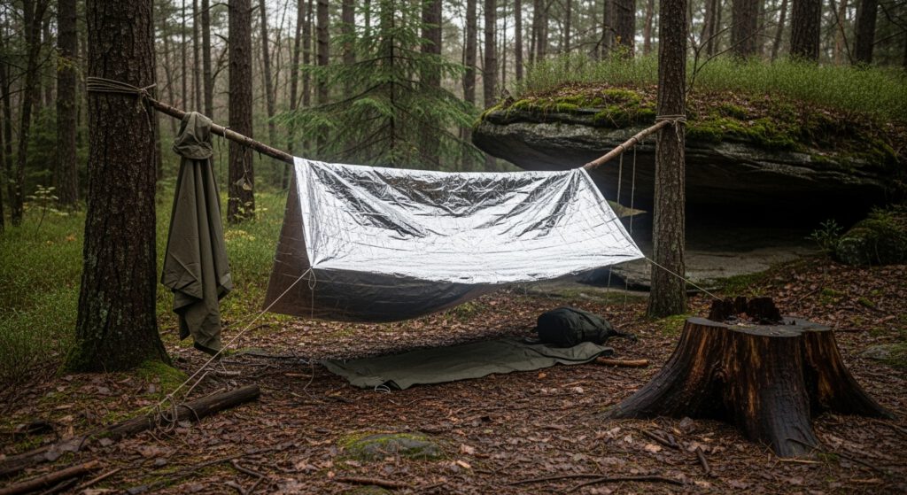 Notbiwak als Survival shelter bauen