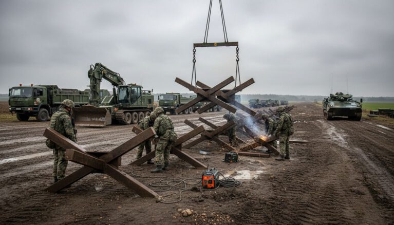 Operation Ostschild - Bundeswehr Pioniere errichten Panzersperren