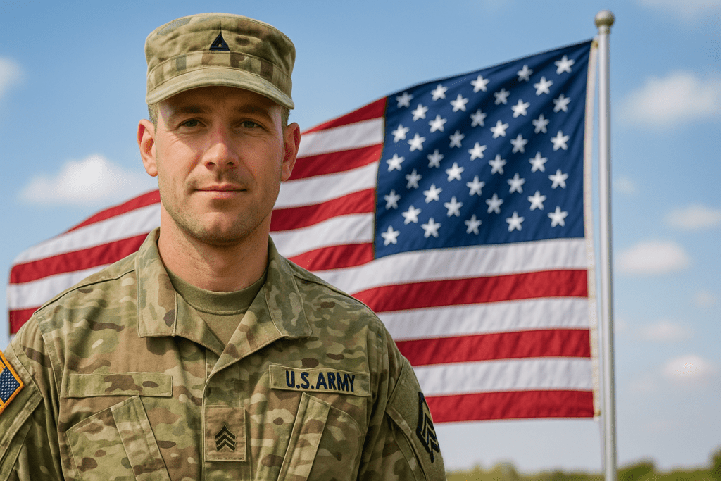 US-Army-Dienstgrade: Ränge und Pay Grades – Bild mit KI generiert [Bildinhalt mit KI erstellt]