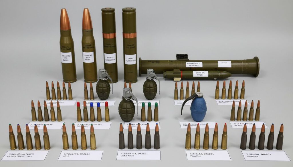 Munitionsarten der Bundeswehr [Bildinhalt mit KI erstellt]