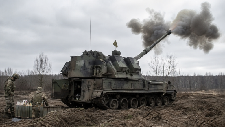 Haubitzen bereits in der Ukraine [Bildinhalt mit KI erstellt]