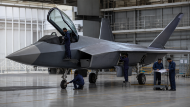 AMCA: Indiens Stealth-Jäger zwischen Fünf-Prototypen-Plan und industriellem Wettbewerb – redaktionelles Titelbild – Bild mit KI generiert [Bildinhalt mit KI erstellt]