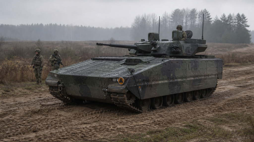 Borsuk: Polens neuer Schützenpanzer zwischen Schwimmfähigkeit und schwerem Gefecht – redaktionelles Titelbild – Bild mit KI generiert [Bildinhalt mit KI erstellt]