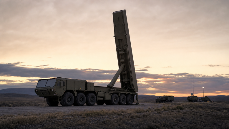 Dark Eagle: Amerikas landgestützte Hyperschallwaffe zwischen Geschwindigkeit und Zielkette – redaktionelles Titelbild – Bild mit KI generiert [Bildinhalt mit KI erstellt]
