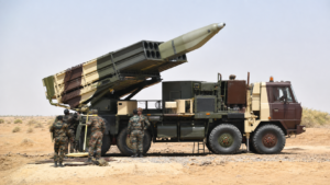 Pinaka LRGR 120: Indiens gelenkte Rakete für 120 Kilometer Reichweite [Bildinhalt mit KI erstellt]