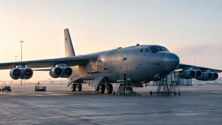 B-52J: Neue Triebwerke und Radar bis 2050 – redaktionelles Titelbild – Bild mit KI generiert [Bildinhalt mit KI erstellt]