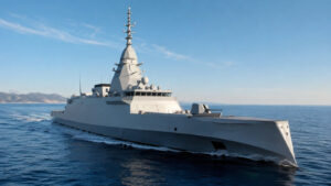 FDI / Belharra: فرقاطة رقمية برادار Sea Fire [Bildinhalt mit KI erstellt]