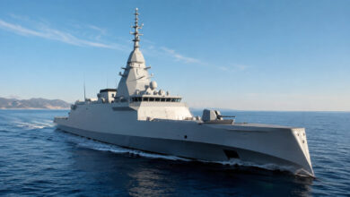 FDI / Belharra : frégate numérique et radar Sea Fire – image éditoriale – Bild mit KI generiert [Bildinhalt mit KI erstellt]