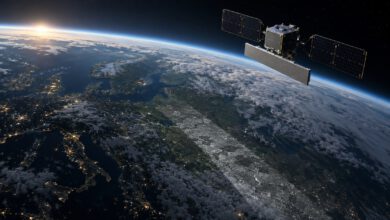 SAR-Aufklärungssatellit über der NATO-Ostflanke – Bild mit KI generiert [Bildinhalt mit KI erstellt]